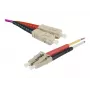Cabo de patch de fibra ótica multimodo EXERTIS CONNECT 0,5m OM1, SC duplex para LC duplex, laranja 86600