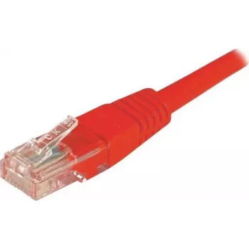 Cabo de patch EXERTIS CONNECT Cat.6 U/UTP, RJ45, vermelho, 20 m, com proteção da patilha 243762