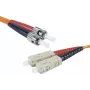 EXERTIS CONNECT cabo de patch de fibra ótica ST/UPC para SC/UPC multimodo duplex, OM2 50/125µm, LSZH, laranja, 2m 392702