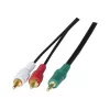 Exertis Connect 108791 cabo de áudio 3 m 3,5 mm para 2 x ficha RCA preto