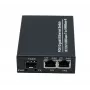 EXERTIS CONNECT conversor de media com injetor PoE+ 30 W, 2x 10/100/1000 Mbps RJ45, 1x slot SFP 100/1000 Mbps 311793