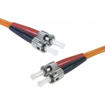 Exertis Connect cabo de patch de fibra ótica ST/UPC multimodo duplex OM2 3m laranja 392713
