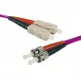 Cabo de patch de fibra ótica OM4 EXERTIS CONNECT, 50/125 µm, 2x ST para SC duplex, violeta urze, 3,0 m, UPC 392823