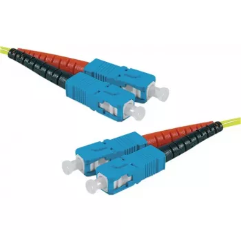 Cabo de patch de fibra ótica HD Exertis Connect, OS2 monomodo, SC duplex para SC duplex, UPC, amarelo, 15 m 392877