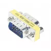 Adaptador de género Mini TECLINE, ficha D-Sub HD de 15 pinos macho para macho para VGA (50408)