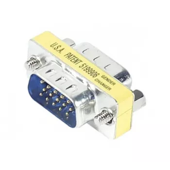 Adaptador de género Mini TECLINE, ficha D-Sub HD de 15 pinos macho para macho para VGA (50408)