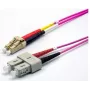 Cabo de patch de fibra ótica duplex OM4 EKIVALAN LC/SC, 50/125 µm, violeta urze, 5 m COZOM4DCLC2SE0050A