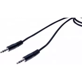 Cabo de áudio estéreo de 3,5 mm EXERTIS CONNECT ficha macho para ficha macho 1,5 m preto 108569
