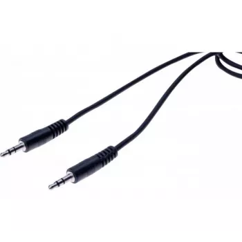 Cabo de áudio estéreo de 3,5 mm EXERTIS CONNECT ficha macho para ficha macho 1,5 m preto 108569
