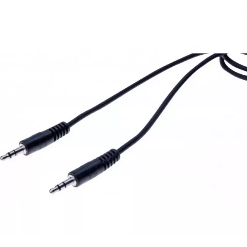 Cabo de áudio estéreo de 3,5 mm EXERTIS CONNECT ficha macho para ficha macho 1,5 m preto 108569