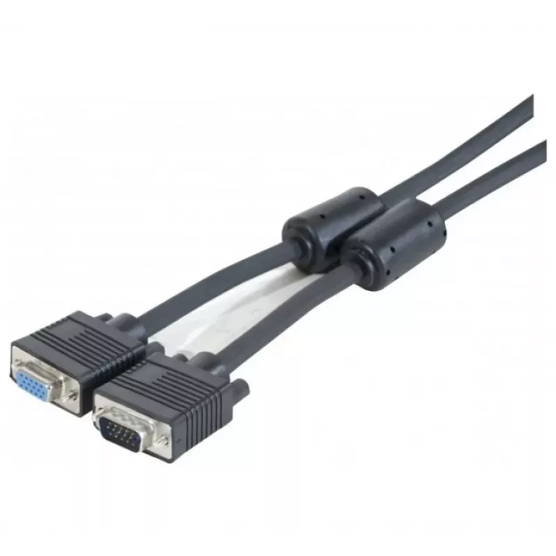 Cabo de monitor SVGA EXERTIS CONNECT, D-Sub HD de 15 pinos macho/fêmea, 10,0 m, preto 119840