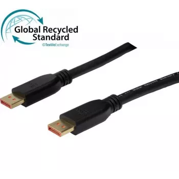 Cabo DisplayPort 2.1 Exertis Connect UHBR13.5 GRS ficha macho para macho 3 m preto 127243