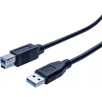 Cabo USB 3.0 EXERTIS CONNECT, ficha USB-A macho para ficha USB-B macho, 1,0 m, preto, 5 Gbps 532464