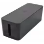 Caixa de gestão de cabos grande Exertis Connect para réguas de tomadas, preta, 400 x 160 x 135 mm 573424