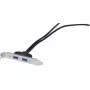 Cabo de extensão USB 2.0 Exertis Connect, ficha USB-A para conector fêmea USB-A, 0,25 m, preto 146697