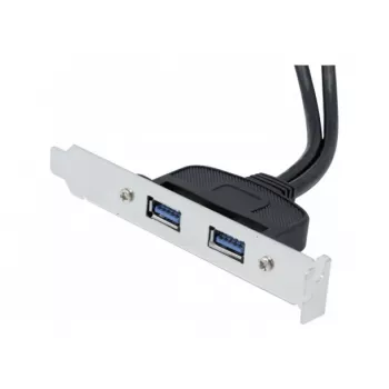 Cabo de extensão USB 2.0 Exertis Connect, ficha USB-A para conector fêmea USB-A, 0,25 m, preto 146697