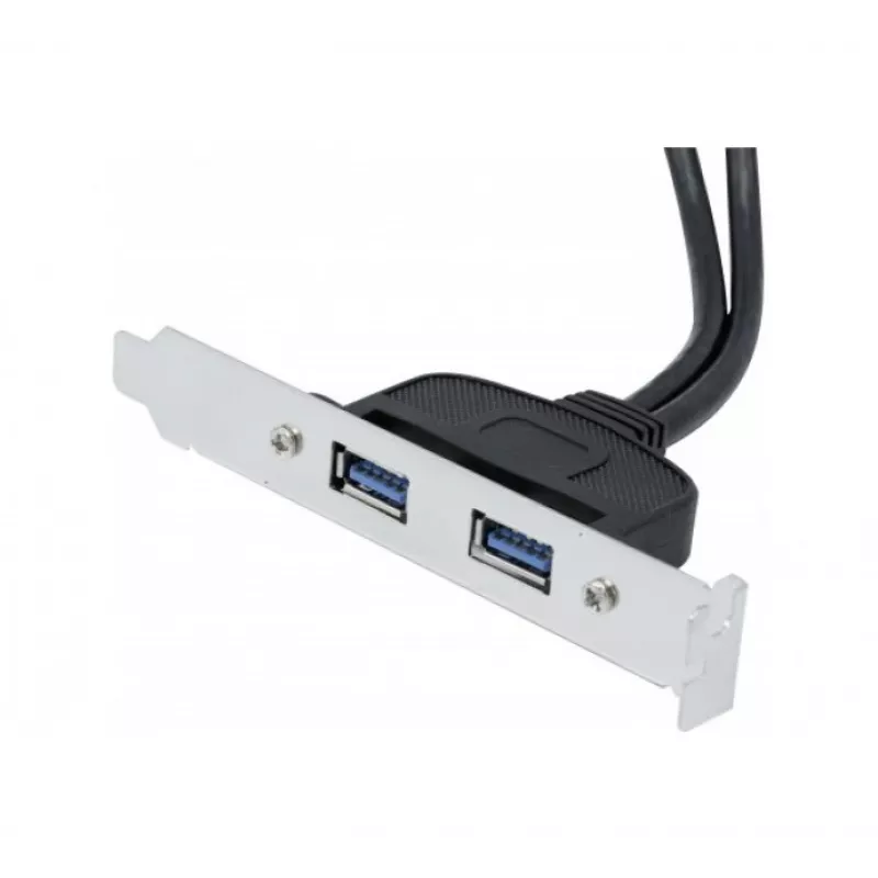 Cabo de extensão USB 2.0 Exertis Connect, ficha USB-A para conector fêmea USB-A, 0,25 m, preto 146697