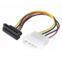 Cabo adaptador de alimentação SATA EXERTIS CONNECT, Molex para SATA 4 pinos angular, Molex para conector fêmea SATA angular, 15 cm 147553
