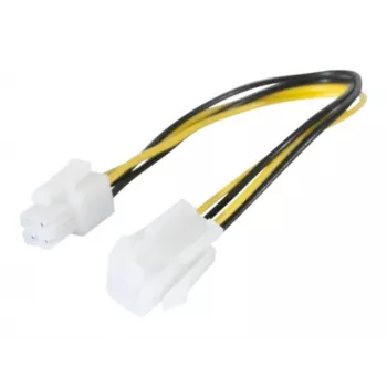 Cabo de extensão de alimentação P4 EXERTIS CONNECT 30 cm preto 4 pinos ATX12V EXC147562