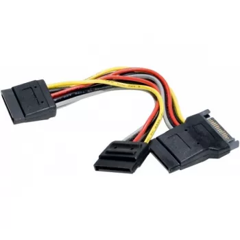 Cabo distribuidor de alimentação SATA EXERTIS CONNECT 15 pinos para 3x SATA HDD - reto 147563