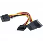 Cabo distribuidor de alimentação SATA EXERTIS CONNECT 15 pinos para 3x SATA HDD - reto 147563