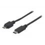 Cabo USB 2.0 EXERTIS CONNECT, USB Type-C para Micro-B, preto, 1,0 m 150301