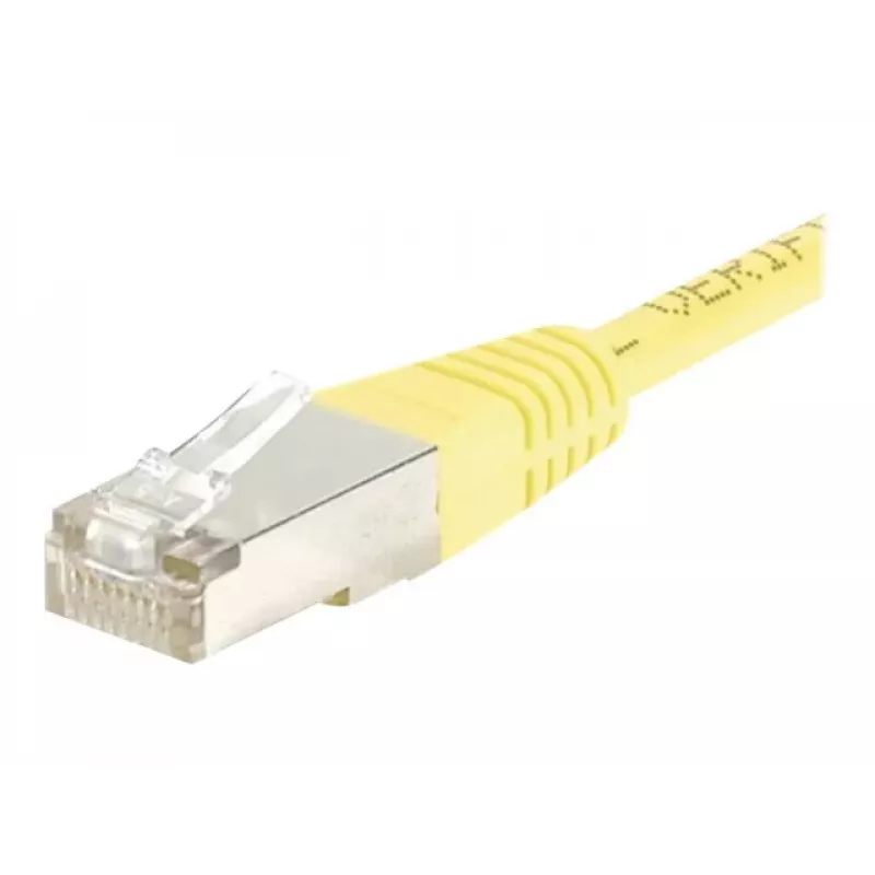 Cabo de patch Cat.6 F/UTP EXERTIS CONNECT, amarelo, 10 m, proteção anti-dobraba slim 245560