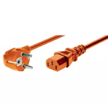 EXERTIS CONNECT Cabo de alimentação Schuko para IEC C13 angular laranja de 1,8 m 808072