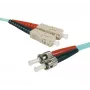 EXERTIS CONNECT Cabo de rede de fibra ótica OM3, 50/125 µm, 2x ST para SC Duplex, Aqua, 5 m 392764