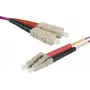 Exertis Connect Cabo de rede de fibra ótica OM4 LC Duplex para LC Duplex UPC, Violeta Erika, 7m 392785