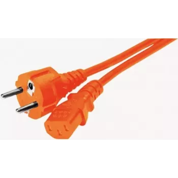 EXERTIS CONNECT Cabo de alimentação, Schuko para IEC C13, Laranja, 1,8 m 808073
