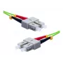 EXERTIS CONNECT Cabo de rede de fibra ótica OM5 SC Duplex para SC Duplex, 50/125 µm, UPC, Verde lima, 2 m 392902