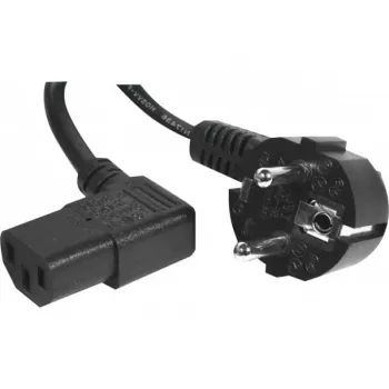 EXERTIS CONNECT Cabo de alimentação, ficha Schuko para conector fêmea IEC C13 angular, Preto, 3,0 m 808211