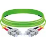 EXERTIS CONNECT Cabo de rede de fibra ótica OM5 SC Duplex para SC Duplex, 50/125 µm, LSZH, Verde lima, 10 m 392906
