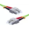 EXERTIS CONNECT Cabo de rede de fibra ótica OM5 SC Duplex para SC Duplex, 50/125 µm, LSZH, Verde lima, 10 m 392906
