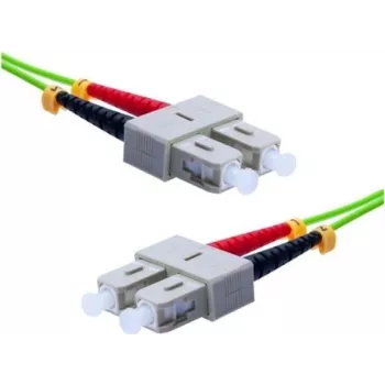 EXERTIS CONNECT Cabo de rede de fibra ótica OM5 SC Duplex para SC Duplex, 50/125 µm, LSZH, Verde lima, 10 m 392906