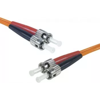 Exertis Connect Cabo de rede de fibra ótica ST/UPC para ST/UPC Multimodo Duplex, OM2 50/125µm, LSZH, Laranja, 10m 392716