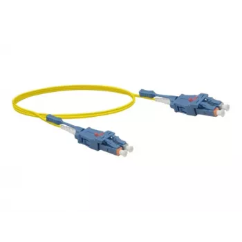 Exertis Connect Cabo de rede de fibra ótica LC/UPC para LC/UPC Uniboot Monomodo OS2 Duplex, 1m, Amarelo 392931