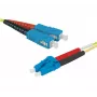 EXERTIS CONNECT Cabo de rede de fibra ótica Eco OS2 SC Duplex para LC Duplex 3m Amarelo 392863