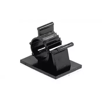 EXERTIS CONNECT Suporte para cabos, clipe de fixação de cabos, autoadesivo, pack de 100 14,7 mm a 19,1 mm (629031)