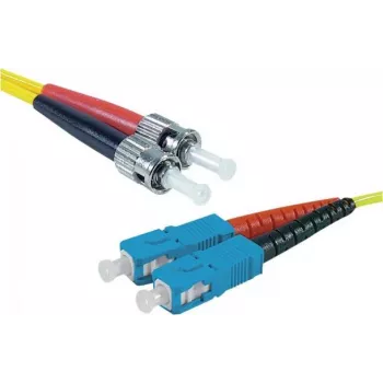Exertis Connect Cabo de rede de fibra ótica ST/UPC para SC/UPC Monomodo Duplex OS2, 3m, Amarelo 392883