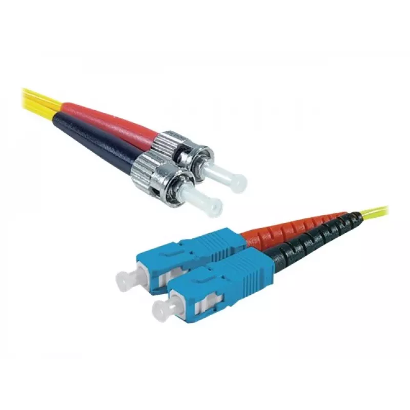 Exertis Connect Cabo de rede de fibra ótica ST/UPC para SC/UPC Monomodo Duplex OS2, 3m, Amarelo 392883