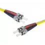 EXERTIS CONNECT Cabo de patch de fibra ótica Eco, OS2 monomodo, Duplex ST/UPC para ST/UPC, amarelo, 1,0 m 392891