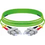EXERTIS CONNECT Cabo de patch de fibra ótica OM5 SC Duplex para SC Duplex UPC, 50/125 µm, verde-limão, 5 m 392904