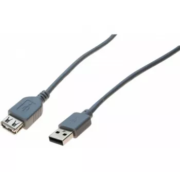 EXERTIS CONNECT Cabo de extensão USB 2.0, ficha USB-A para conector fêmea USB-A, cinzento, 5,0 m, High Speed 532405