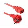 Exertis Connect Cabo de alimentação Schuko angular para C19 reto de 16 A, vermelho, 2 m 640055
