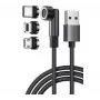 Exertis Connect Cabo de carregamento USB 3-em-1 com USB-C, Micro-B, Lightning (640297)