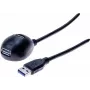 Exertis Connect Cabo de extensão USB-Cradle, ficha USB-A para conector fêmea USB-A, 1,5 m, preto 532533