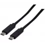 EXERTIS CONNECT Cabo USB 3.2 Gen 2x2 20 Gbps / 240W USB-C para USB-C, preto, 1,0 m (532649)