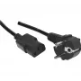 Exertis Connect Cabo de alimentação, ficha Schuko angular para conector fêmea IEC C13, sem halogéneos, preto, 1,8 m (807950)